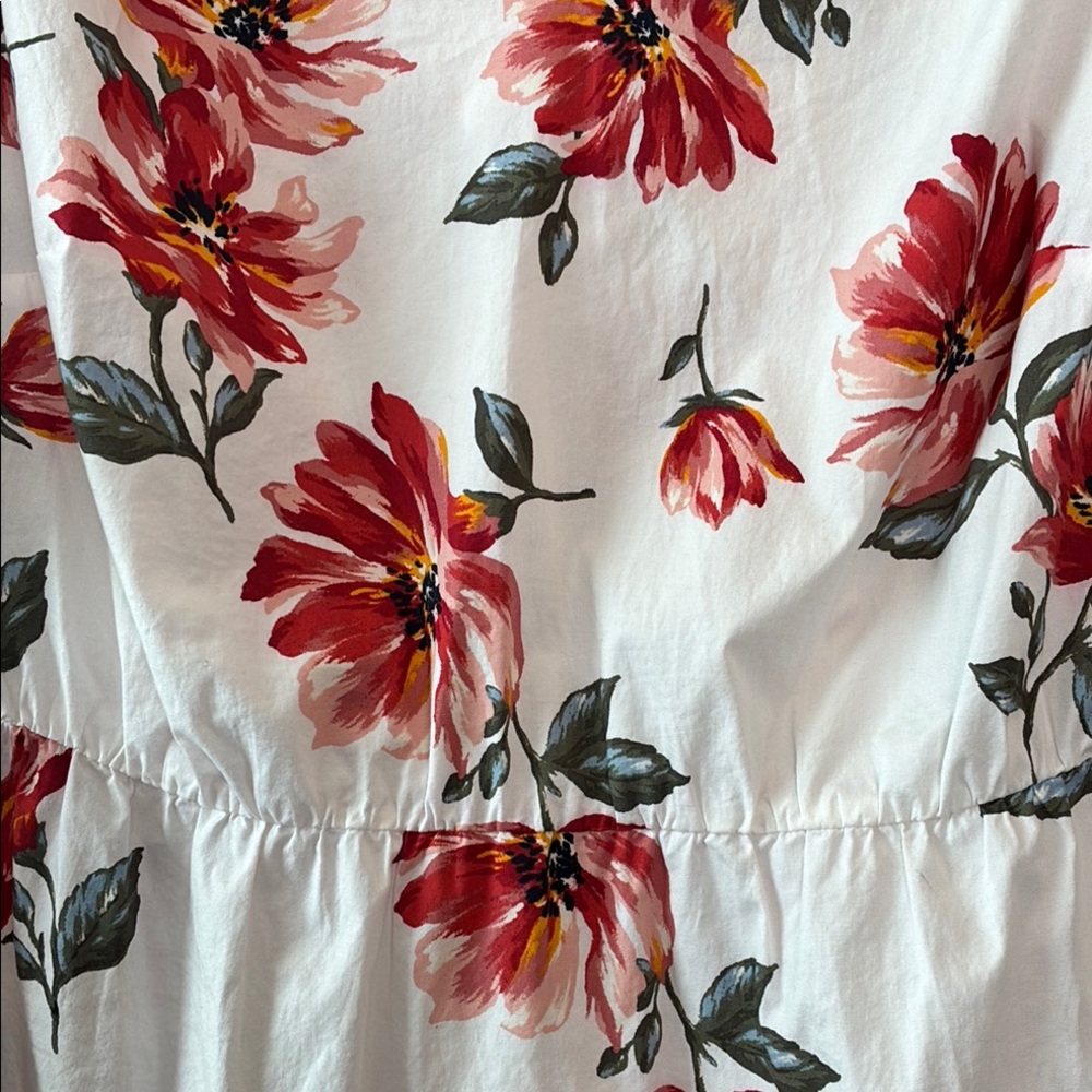 Lane Bryant Floral V-Neck Blouse Terracotta Print - Picture 4 of 9